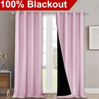 NICETOWN 100% Blackout Blinds, Baby Pink, Laundry Room Decor Window Treatment - Image 2