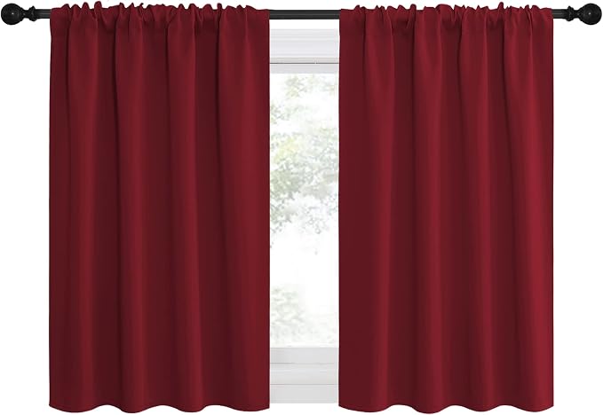 NICETOWN 36 inch Curtains for Small Windows, Thermal Insulated Privacy Short - Image 2