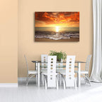 Baisuart-S0169 Canvas Prints Wall Art Sunset Ocean Beach Pictures Photo - Image 6