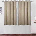 LEMOMO Blackout Curtains 66 x 54 Inch Long Beige Curtains Set of 2 Panels Room by Lemomo