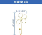 4 Pcs Heavy Duty Decorative Wall Hooks, Creative Flower Shaped Wall Mounted Hook - Image 2