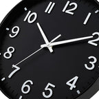 HZDHCLH Black Wall Clocks Battery Operated 12 inch Silent Non Ticking Modern - Image 5