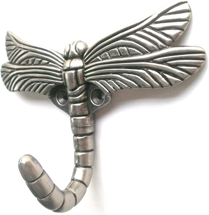 Dragonfly Hooks Wall Mounted Cloak Rack, Animal Heavy Duty Vintage Decorative - Image 2