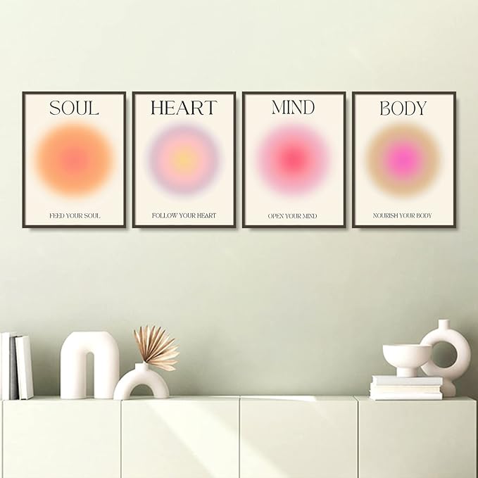 NCYEL 4 colorful abstract halo posters angel number positive energy - Image 2