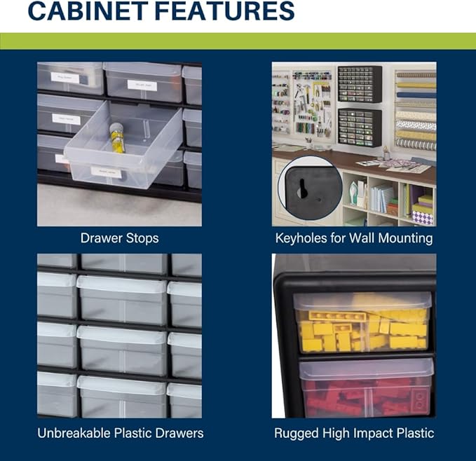 Akro-Mils 24-Drawer Plastic Drawer Storage Cabinet - Image 4
