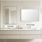Bathroom Mirror for Wall, 30x40 Inch Metal Framed Mirror, Brushed Nickel - Image 7