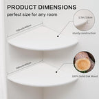 Corner Wall Shelves, Round End Wall Mount Display Shelf - Image 5