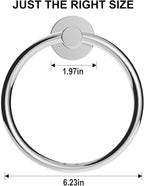 SetSail Towel Holder for Bathroom Wall 2 Packs Towel Ring Stainless Steel Heavy - Image 5
