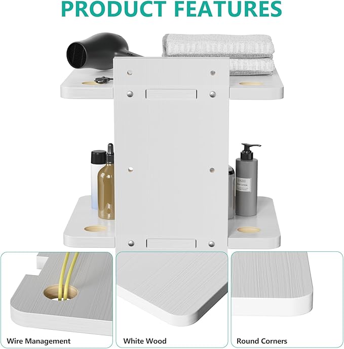 WALI Floating TV Shelf, 2 Tier Projector Shelf - Image 5