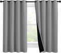NICETOWN Silver Grey 100% Blackout Curtains by NICETOWN