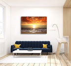 Baisuart-S0169 Canvas Prints Wall Art Sunset Ocean Beach Pictures Photo - Image 8