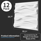Art3d Decorative 3D Wall Panel, 32 Sq.FT PVC Interior Wall Decor - Image 3