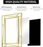 Brushed Gold Bathroom Mirror, Hang Horizontally or Vertically - Image 4