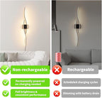 Daunton Modern Plug in Wall Sconces Set of Two, RC Dimmable LED Plug in Wall - Image 3