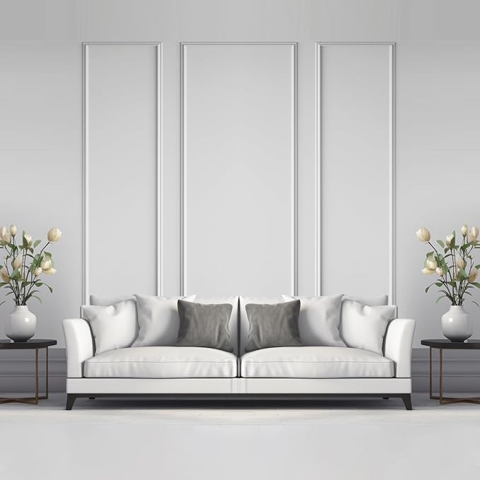 Pangda Peel and Stick Wall Molding Kit, 3D Premade Accent Molding Wainscoting by Pangda