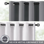 Yakamok 100% Blackout Curtain Panels 84 inches Cold and Light Blocking Drapes - Image 2