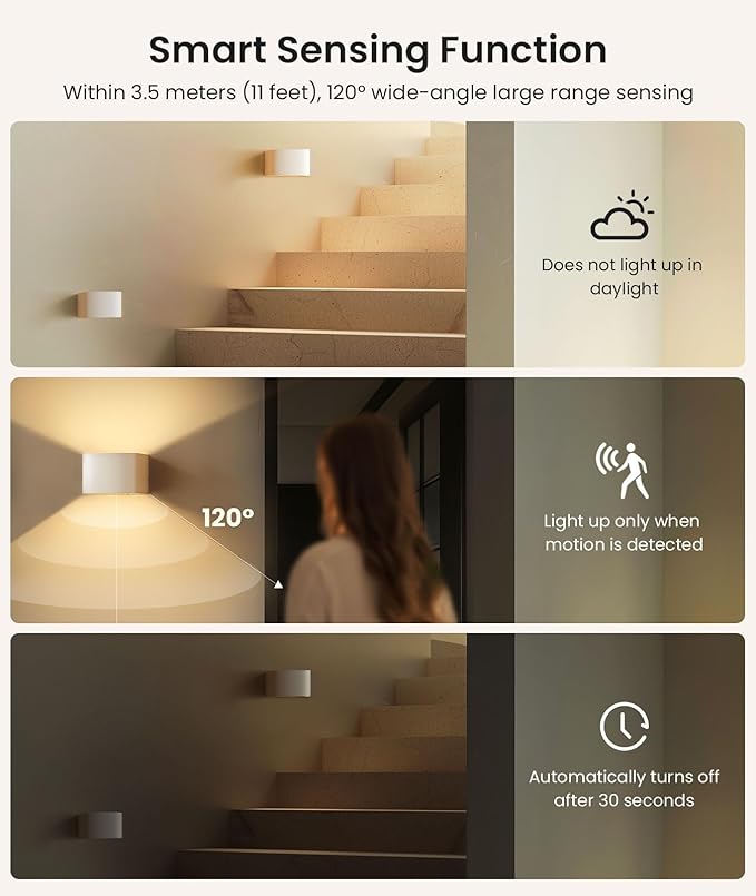 FULEN 4 Pack Motion Sensor Wall Lamp - Image 4