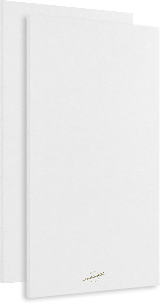 Acoustic Panels, 2 Pack, Pure White by AudioSilk