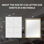 Oak Wood Effect Framed Wall Mirror, 16x20 Rectangle Mirror, - Image 4