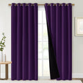 NICETOWN Royal Purple Full Shade Curtain Panels, 62 x 84 inch, Pair of Energy by NICETOWN