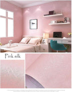 Cohoo Home Silk Pink Wallpaper Peel and Stick Contact Paper Pink Textured Silk - Image 6
