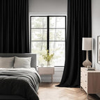 MIULEE Black Back Tab Blackout Curtains 100 Inch Length 2 Panels Set - Image 2