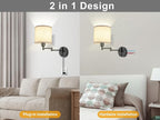 Plug in Wall Sconces with Remote Control, Dimming 10%-100% & Adjustable Colors - Image 7
