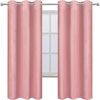 LEMOMO Pink Thermal Blackout Curtains/42 x 72 Inch/Set of 2 Panels Room - Image 2