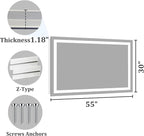 Koonmi 55"x30" LED Mirror for Bathroom, 90CRI Anti-Fog Vanity Mirror - Image 9