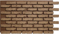 EverStone Aged Brick Faux Brick Panel, 46 7/8"W x 27"H x 1 1/4"D, Terracotta by EkenaMillwork