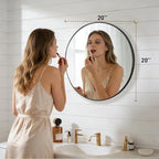 NEWBULIG 20 Inch Round Wall Mirror, Bathroom Mirror - Image 2