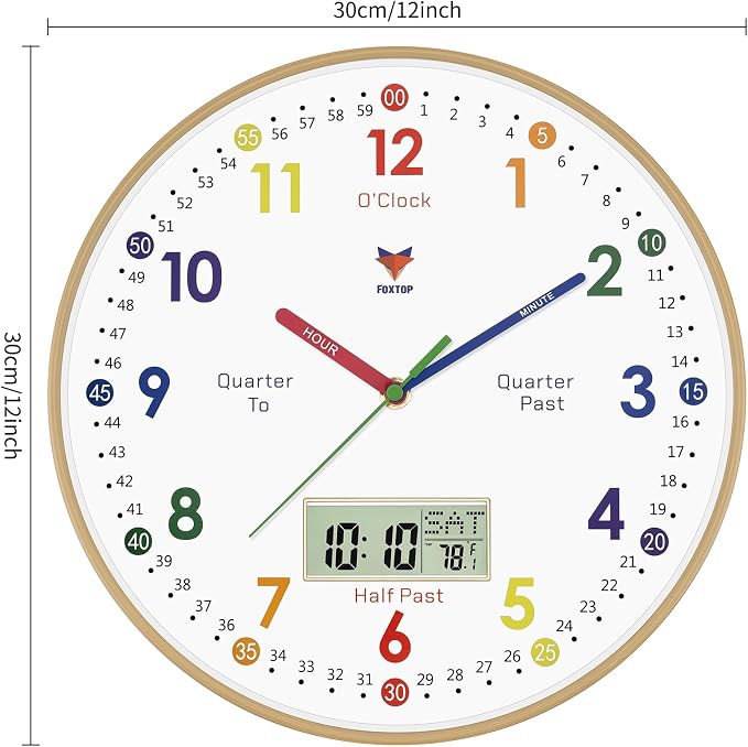 Foxtop Digital and Analog Learning Clock - Image 7