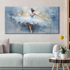 AIYISU Abstract Ballet Dancer Canvas Wall Art White Ballet Girl Dancer Wall - Image 2