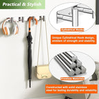 Wall Mounted Coat Rack-4 Hooks, Heavy Duty Stainless Steel Wall Hooks - Image 3