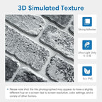 COMSTICKC 3D Faux Gray Brick Wall Panel Peel and Stick, Designed - Image 3