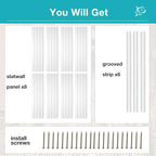 NeatiEase Slatwall Panel Wall Storage Systems, 4 x 8ft Slat Wall Paneling - Image 3