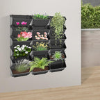 Vertical Wall Planter with 18 Pots, Hanging Garden Plant Flowerpot Holder - Image 6