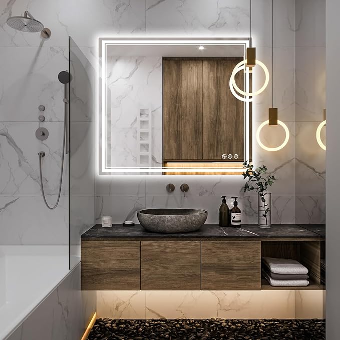 Ratsamee 40x36 Inch Led Mirror for Bathroom - Image 2