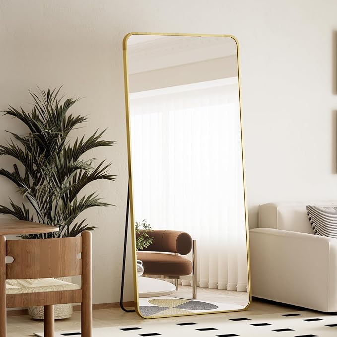 BEAUTYPEAK Gold Full Length Mirror, Suitable - Image 6