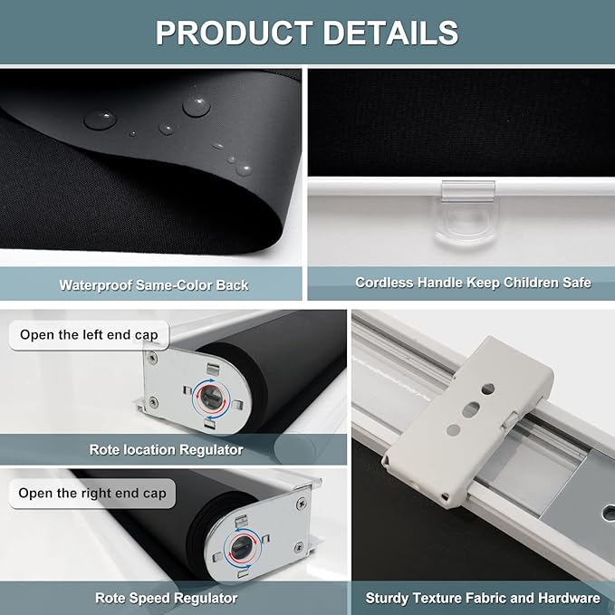 Cordless Roller Shades Blackout Blinds - Image 3