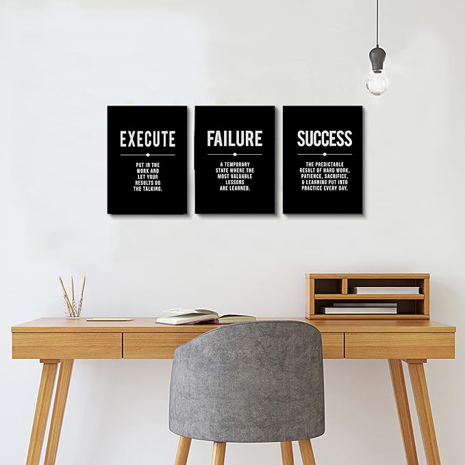 Framed Canvas Wall Art Success Quote - Image 9