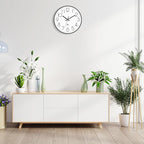 Foxtop Atomic Wall Clock Battery Operated Round Analog Modern Black Wall Clock - Image 4