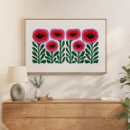 Framed Floral Wall Art for Bedroom, Large Pink Flower Canvas Artwork for Living by Cuspin
