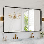 60x36 Inch Bathroom Mirror for Wall, Matte Black Metal Framed Bathroom Vanity - Image 8