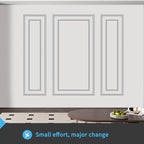 Art3d Premade Bilinear Frame Accent Molding Set, Pre-Cut Decorative Wainscoting - Image 3