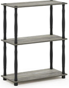 Furinno 18029GYW/BK Turn-N-Tube 3-Tier Compact Multipurpose Shelf Display Rack - Image 4
