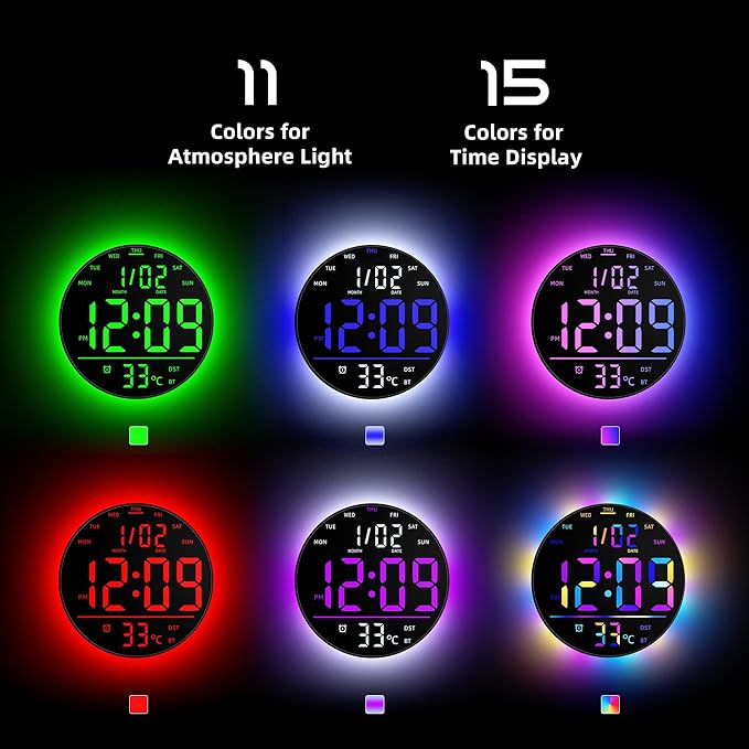 EASYERA 10" Large Digital Wall Clock - Image 3