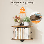 ELYKEN Floating Shelves for Wall, 2-Tier Wall Mounted Storage Shelves for Books - Image 7