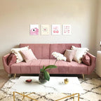 SEHSUVC Pink Coquette Y2K Lucky Wall Art Set of 4, Preppy Aesthetic Canvas - Image 6