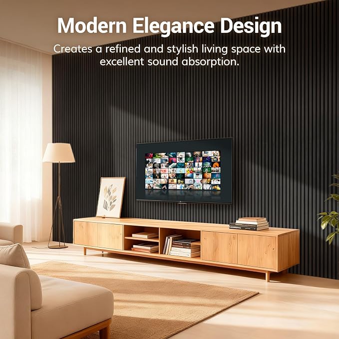 TONOR Wood Wall Panels for Interior Wall Decor, 4 Pack 47.2" x 23.6" Wood Slat - Image 4